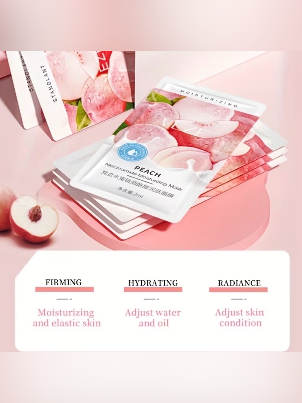 Peach Niacinamide Moisturizing Mask - No Rinse Needed